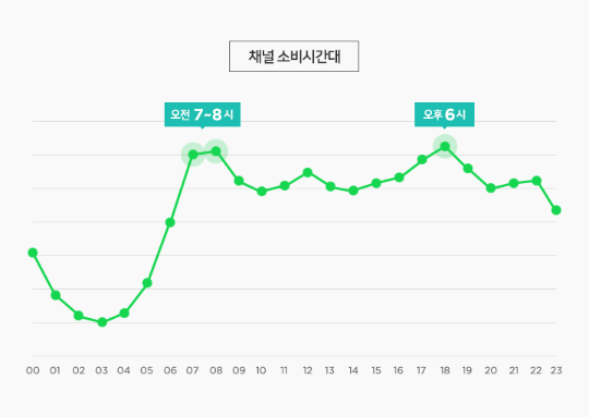 채널 소비 시간대