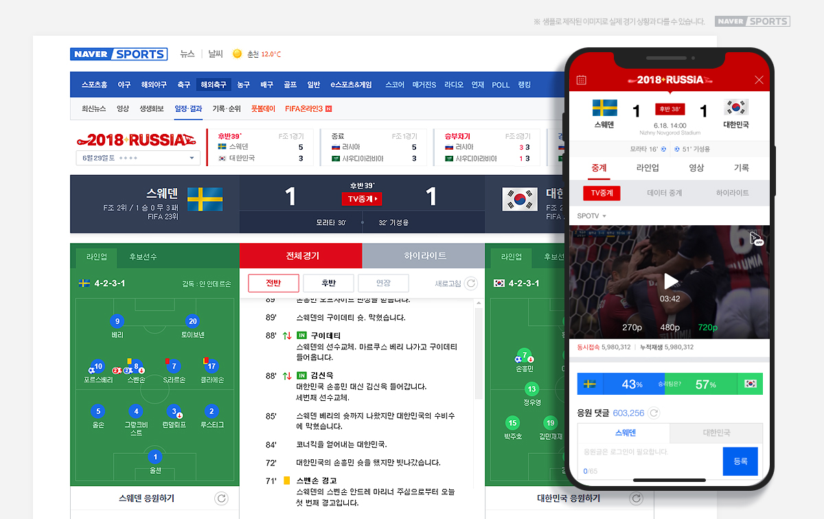 네이버 스포츠, '2018 러시아 월드컵' 특집 페이지 오픈