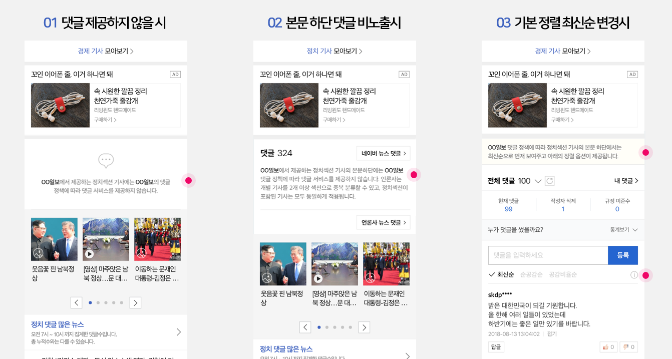 네이버 뉴스 댓글, 제공 여부부터 운영 방식까지 언론사가 결정한다